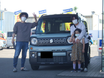 スペーシアギア、納車で記念写真撮影！